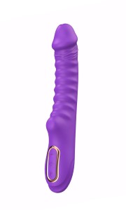 Enyalius Ribbed Silicone Vibrator Purple