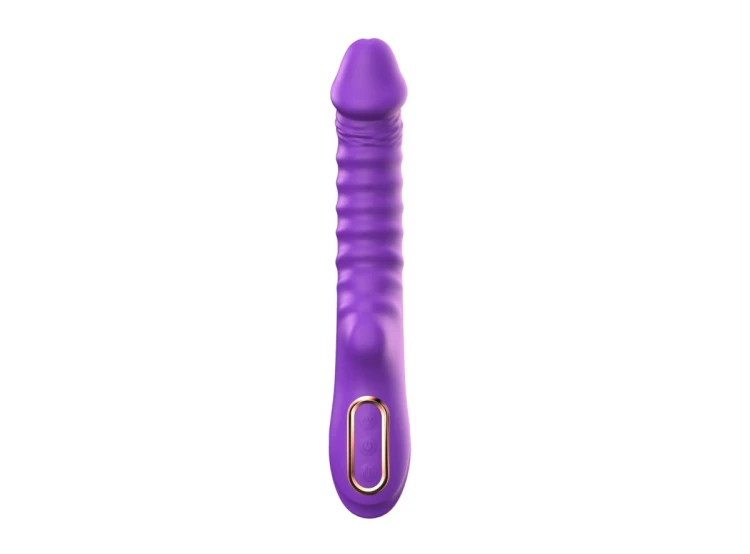 Enyalius Ribbed Silicone Vibrator Purple