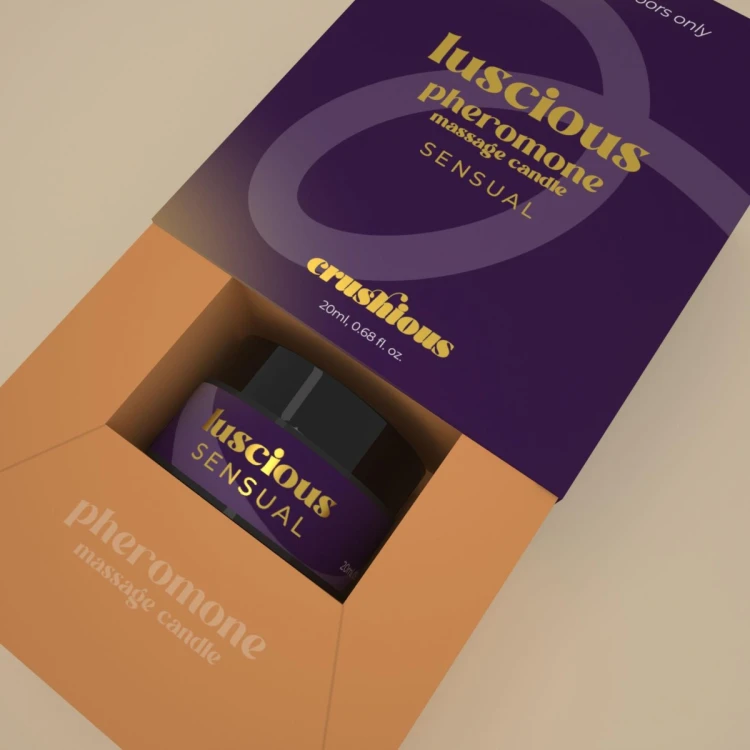 CRUSHIOUS LUSCIOUS MASSAGE CANDLE WITH PHEROMONES AND SENSUAL AROMA 20ML