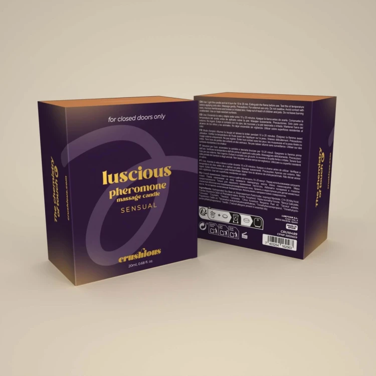 CRUSHIOUS LUSCIOUS MASSAGE CANDLE WITH PHEROMONES AND SENSUAL AROMA 20ML
