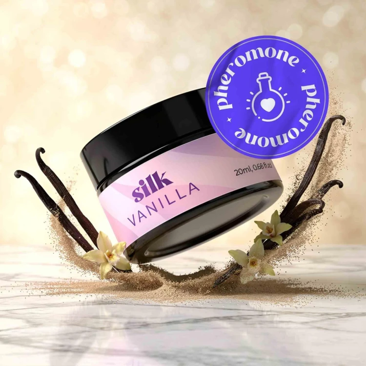 CRUSHIOUS SILK MASSAGE CANDLE WITH PHEROMONES AND VANILLA SCENT 20ML