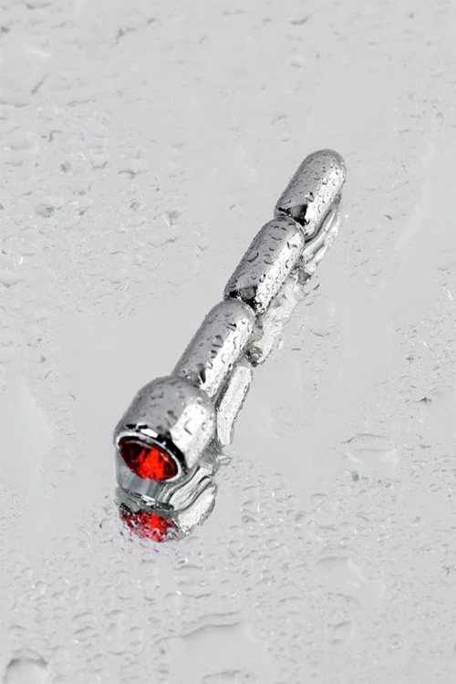 Urethral plug TOYFA Metal, with gem, average, silver